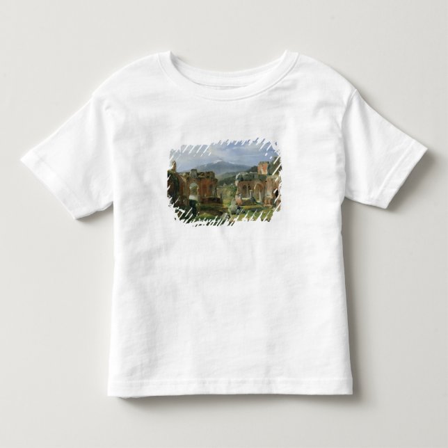 T-shirts Ruínas do teatro em Taormina (Frente)