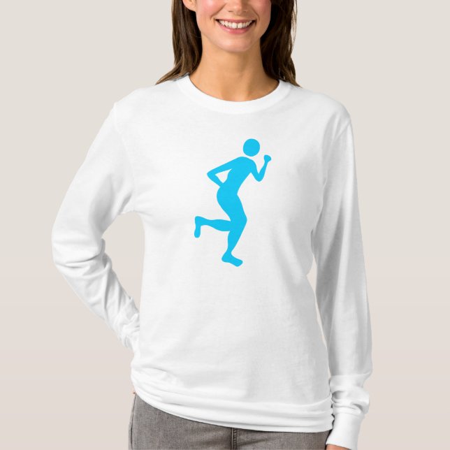 T-shirts Runner (Homem) - Azul-Céu (Frente)