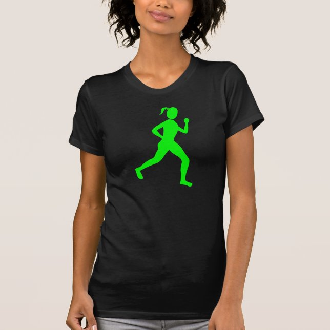 T-shirts Runner (Mulher) - Verde (Frente)