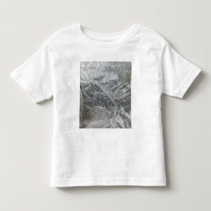 T-shirts Rússia central nevado e obscura que mostra o Ob R