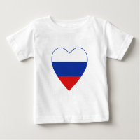 Rússia Flag Heart Shirt