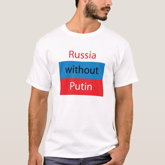 T-shirts Rússia sem Putin (Frente)