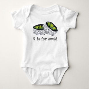 T-shirts S é para Sushi Comida japonesa Avocado Roll Comida