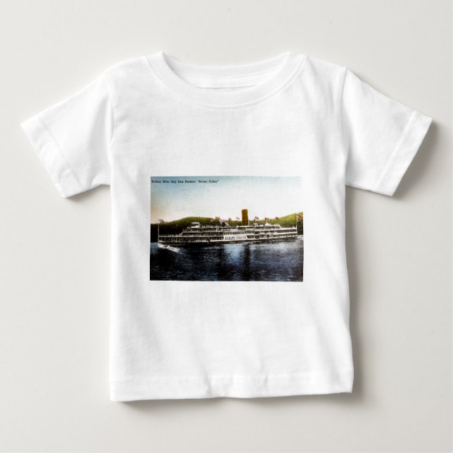 T-shirts S.S. Robert Fulton - Linha do Dia do Rio Hudson (Frente)