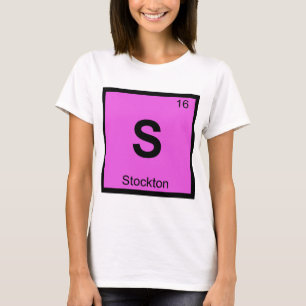 T-shirts S - Símbolo da Tabela Periódica Química da Cidade
