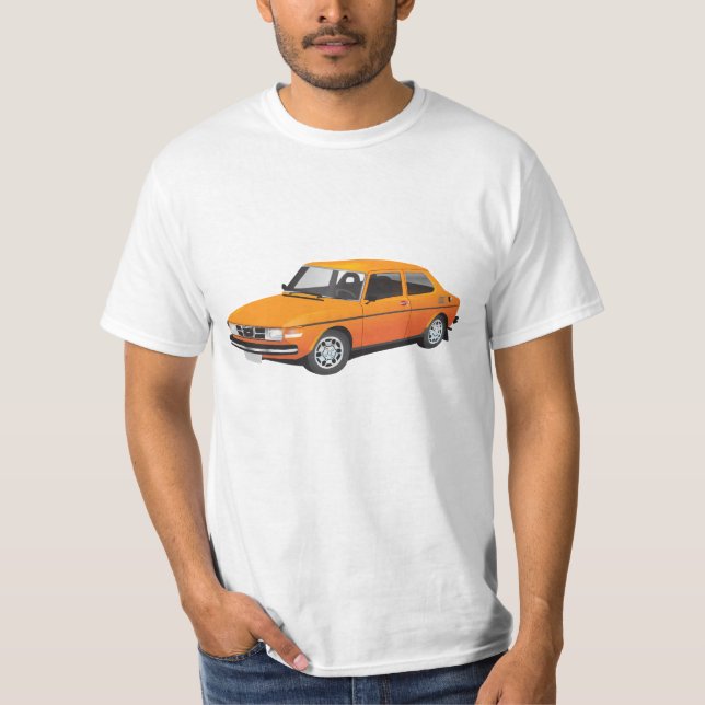 T-shirts SAAB 99 laranja (Frente)