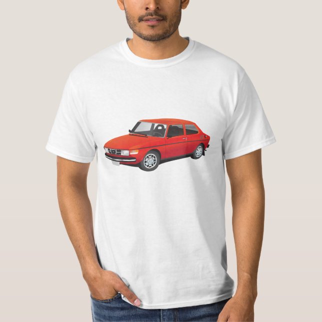 T-shirts SAAB 99 vermelho (Frente)