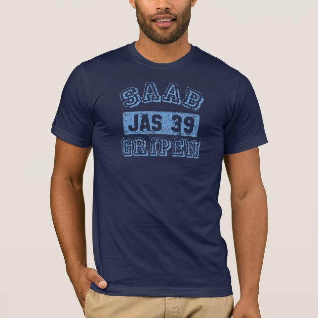 T-shirts Saab Gripen - AZUL (Frente)