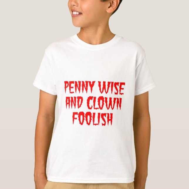 T-shirts Sábio com um Centavo e Tolo com um Palhaço (Frente)