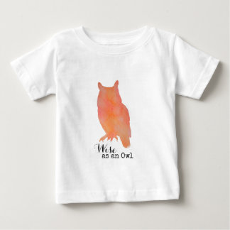 T-shirts Sábio como uma Aquarela Tipográfica de Coruja