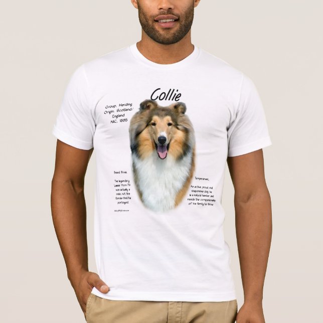 T-shirts Sable Rough Collie Conheça a Raça (Frente)