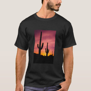 T-shirts Saguaro cactus no nascer do sol, Arizona