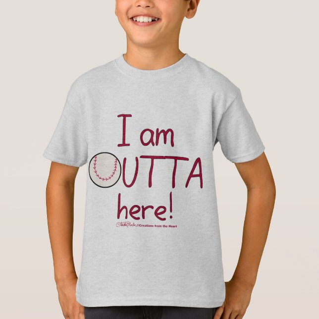 T-shirts Saia Daqui! Baseball (Frente)
