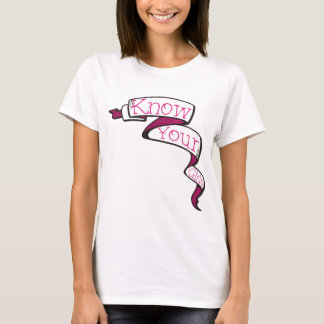 T-shirts Saiba seu T de Awarness do cancro da mama das