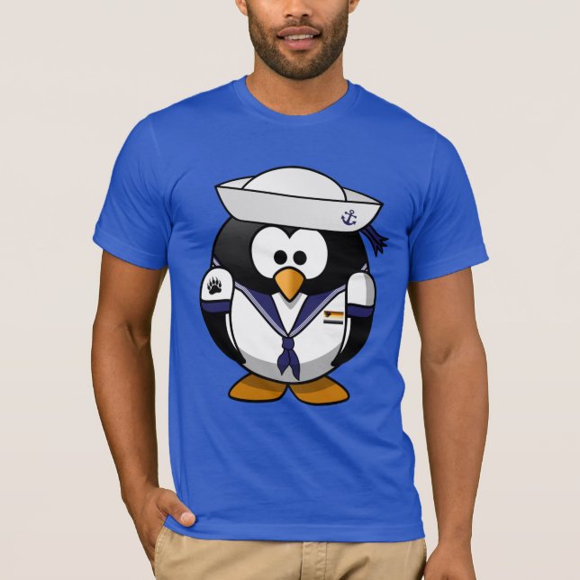 T-shirts Sailor Penguin Com Gay urso Orgulho Motifs - Camis (Frente)
