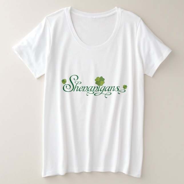 T-shirts Saint Patrick Day Shenanigans Irish Shamrock (Frente do Design)