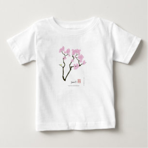 T-shirts sakura com pássaro verde, fernandes tony