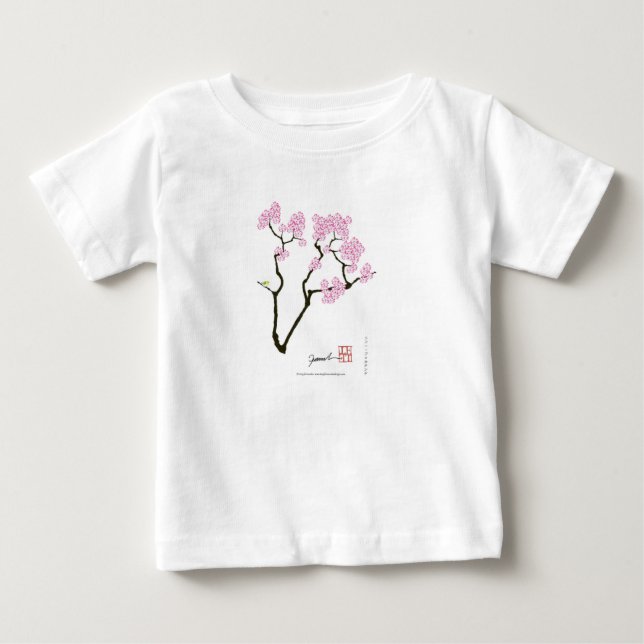 T-shirts sakura com pássaro verde, fernandes tony (Frente)