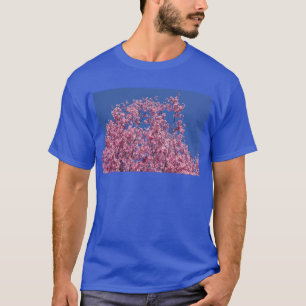 T-shirts Sakura Flores de Cerejeira no Azul