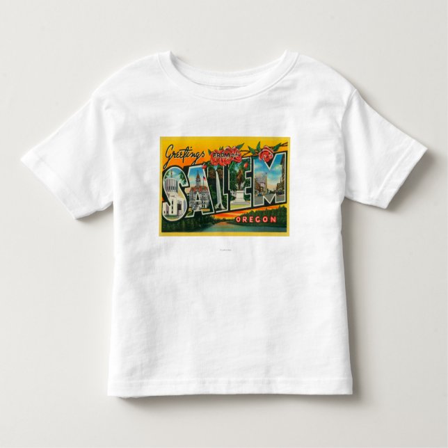 T-shirts Salem, letra ScenesSalem de OregonLarge, OU (Frente)