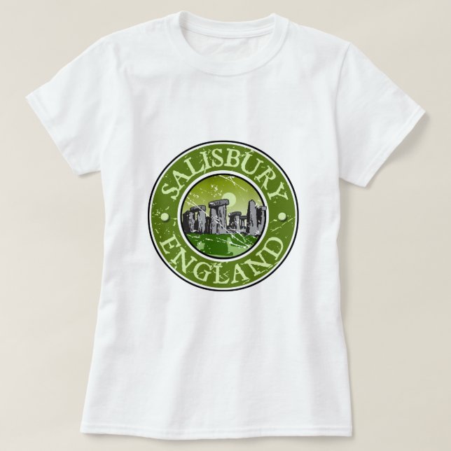 T-shirts Salisbúria Inglaterra (Frente do Design)