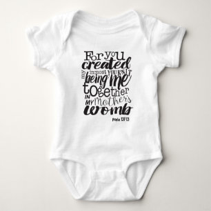 T-shirts Salmo 139:13 Pois tu criaste o meu ser mais íntimo