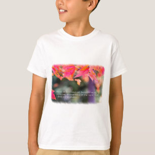 T-shirts Salmo 16:8 nas folhas de outono