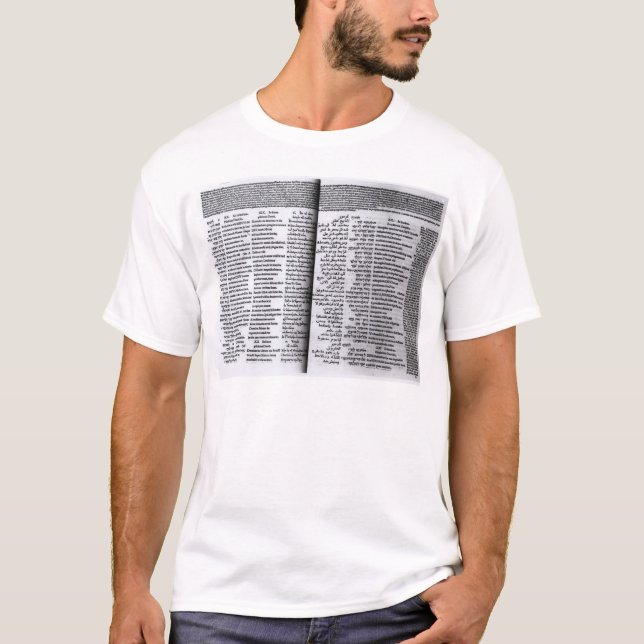T-shirts Salmo de David: Psalterim Octaplums, 1516 (Frente)