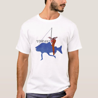 T-shirts Salmões da equitação dos alces de Alaska