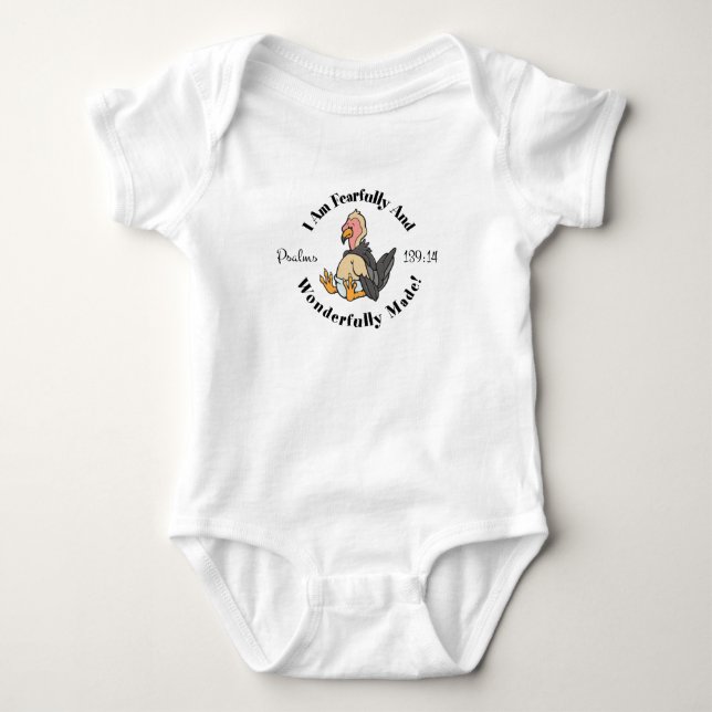 T-shirts Salmos Bonitos 139:14 Design (Frente)