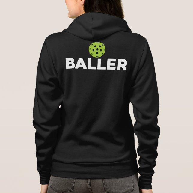 T-shirts (Salmoura) Hoodie de Baller Pickleball (Verso)