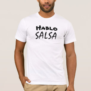 T-shirts Salsa engraçada da salsa de Hablo que dança o T de