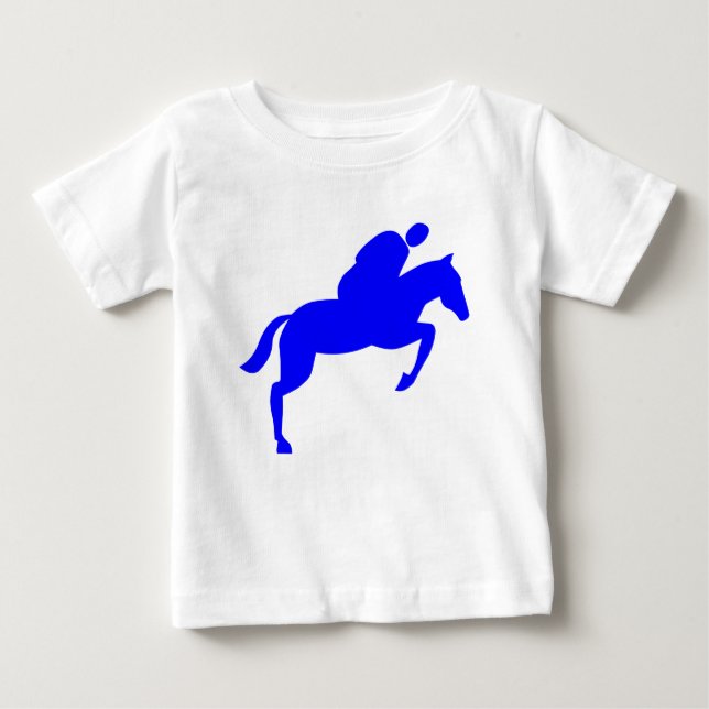 T-shirts Salto de Cavalo - Azul (Frente)