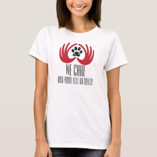 T-shirts Salvamento/Adoção Pet - Coração nas Mãos - Nós nos