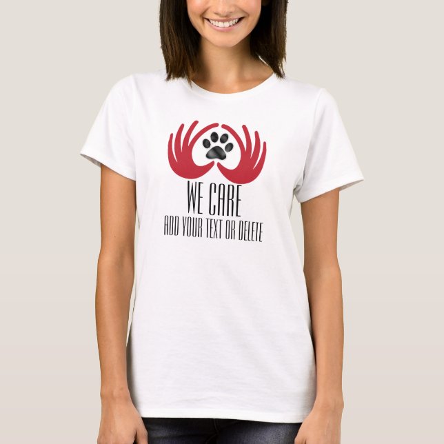 T-shirts Salvamento/Adoção Pet - Coração nas Mãos - Nós nos (Frente)