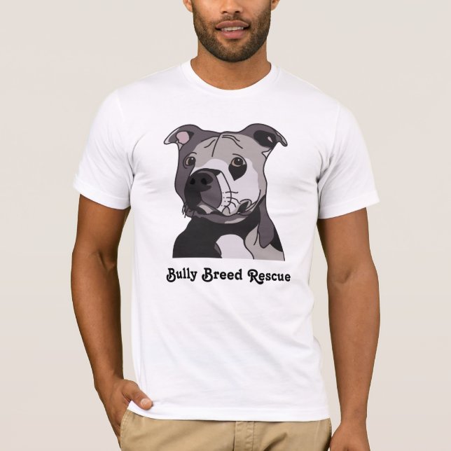 T-shirts Salvamento do Bulldog Americano Bull Terrier Portr (Frente)