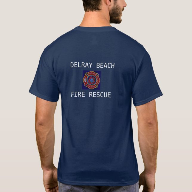 T-SHIRTS SALVAMENTO DO FOGO DE DELRAY BEACH (Verso)