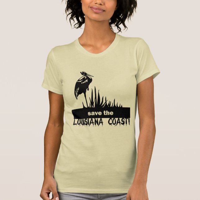 T-shirts Salvar a costa de Louisiana (Frente)