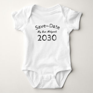 T-shirts Salvar A Data Em Que Meu Bar Mitzvah 2030 ADICIONA