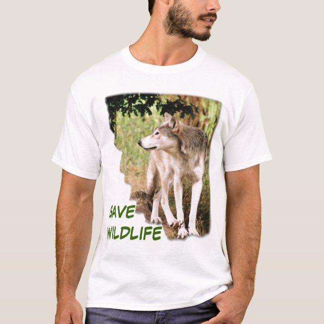 T-SHIRTS SALVAR ANIMAIS SELVAGENS (Frente)