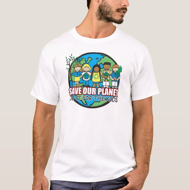 T-shirts Salvar nosso planeta (Frente)