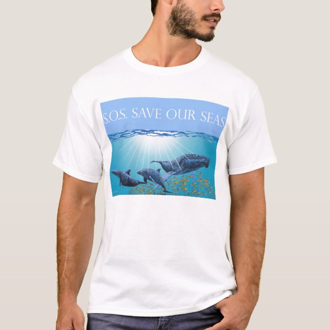 T-shirts Salvar nossos mares (Frente)