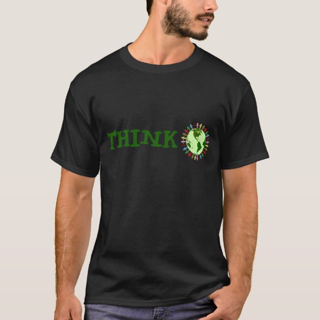 T-shirts Salvar o ambiente: pense globalmente (Frente)