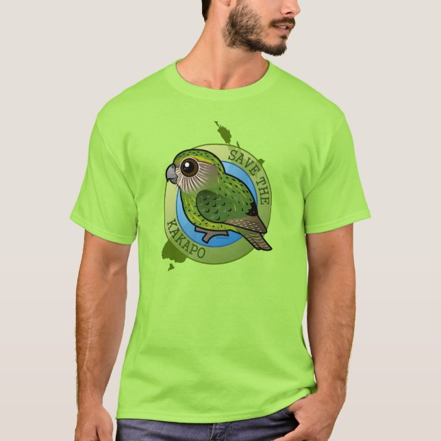 T-shirts Salvar o Kakapo (Frente)