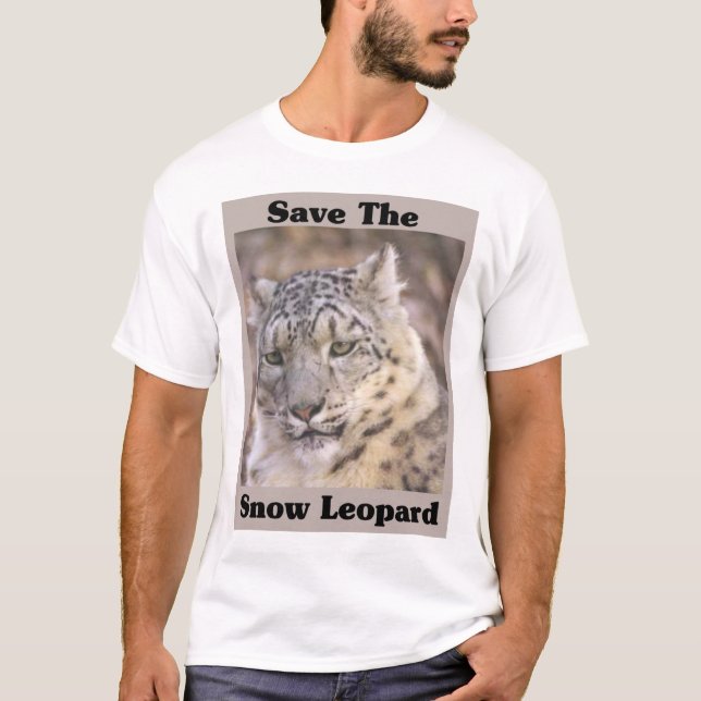 T-shirts Salvar o leopardo de neve (Frente)