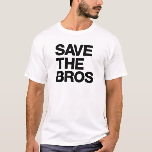 T-shirts Salvar o T dos homens orgânicos de Bros - branco