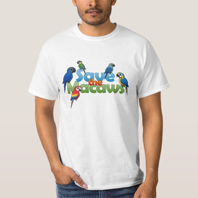 T-shirts Salvar os Macaws (Frente)
