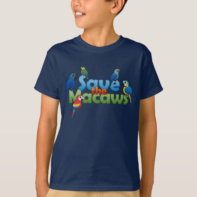 T-shirts Salvar os Macaws (Frente)