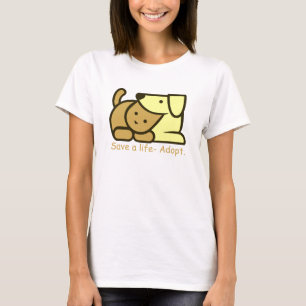 T-shirts salvar uma adoção de vida
