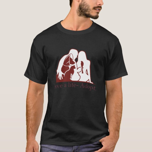 T-shirts salvar uma vida - adotar (Frente)